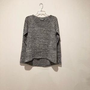 Athleta No Sweatin’ It Sharkbite Top, Heathered Gray, Size M